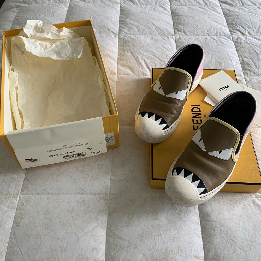 Fendi Monster Slip On Shoes 7.5 women’s size
